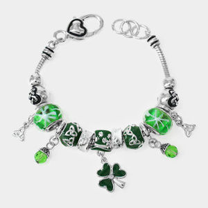 irish clover & celtic knot charm bracelet